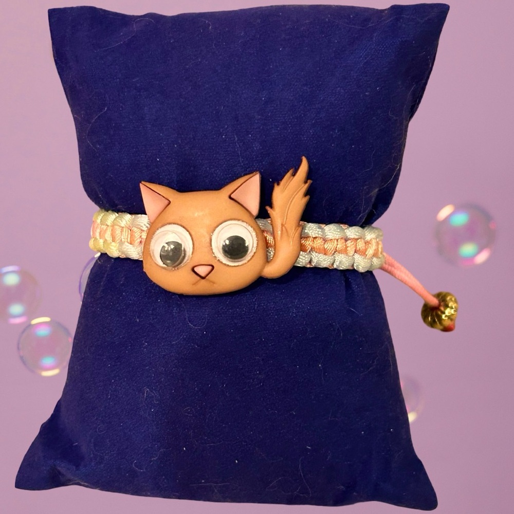 Colorful Kitty Face Friendship Bracelet